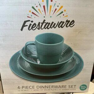 NIB 4PC Fiestaware Dinnerware Pacific Blue #2